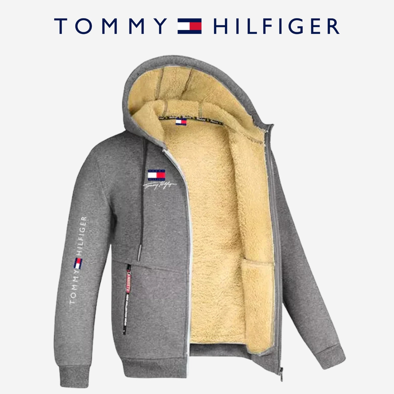 Sweat zippé doublé en sherpa – SOLDES DE FIN DE COLLECTION