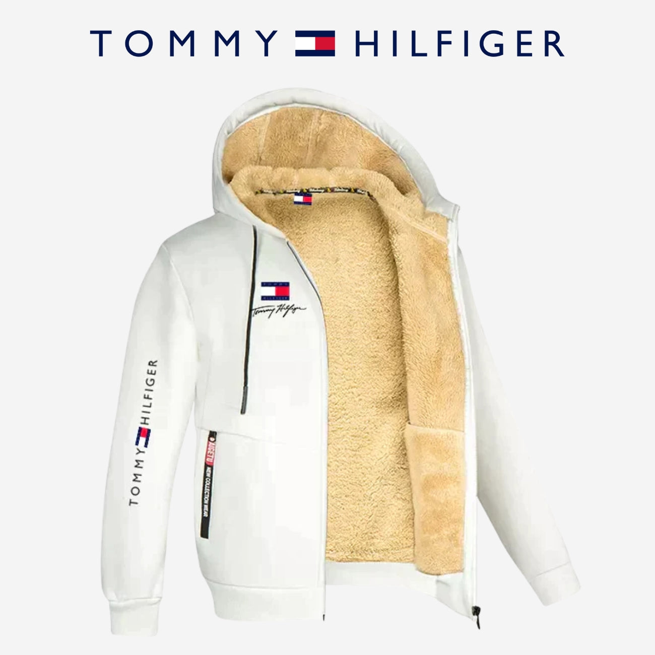 Sweat zippé doublé en sherpa – SOLDES DE FIN DE COLLECTION