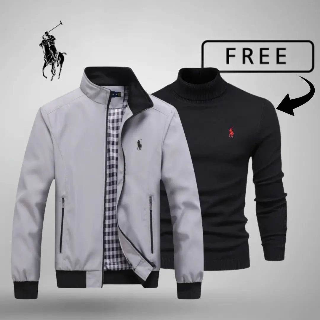 Chaqueta bomber informal con cremallera™ Premium + Jersey o camisa GRATIS (a tu elección)