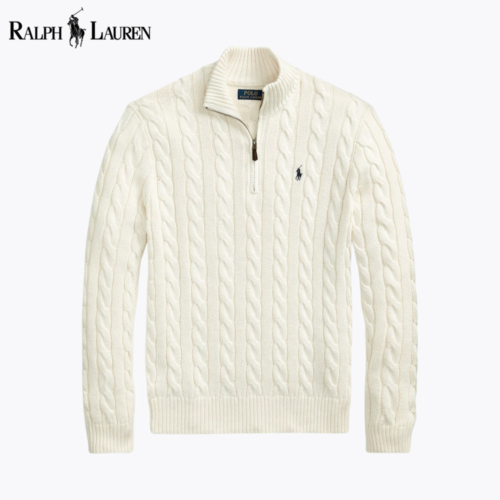 [BUY 1 GET 2] RL Cable-Knit Quarter-Zip Sweater