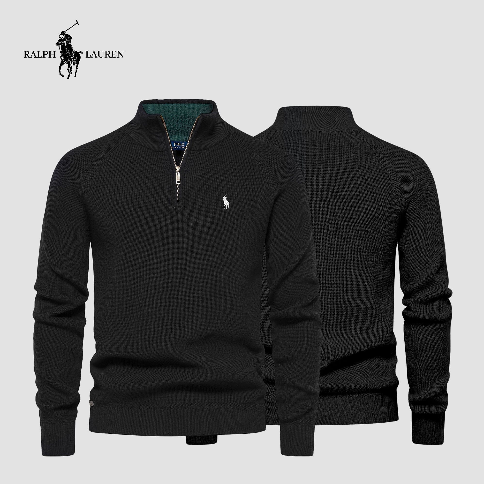 Men's R&L™ Zip Neck Sweater (Clearance)